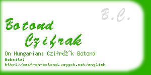 botond czifrak business card